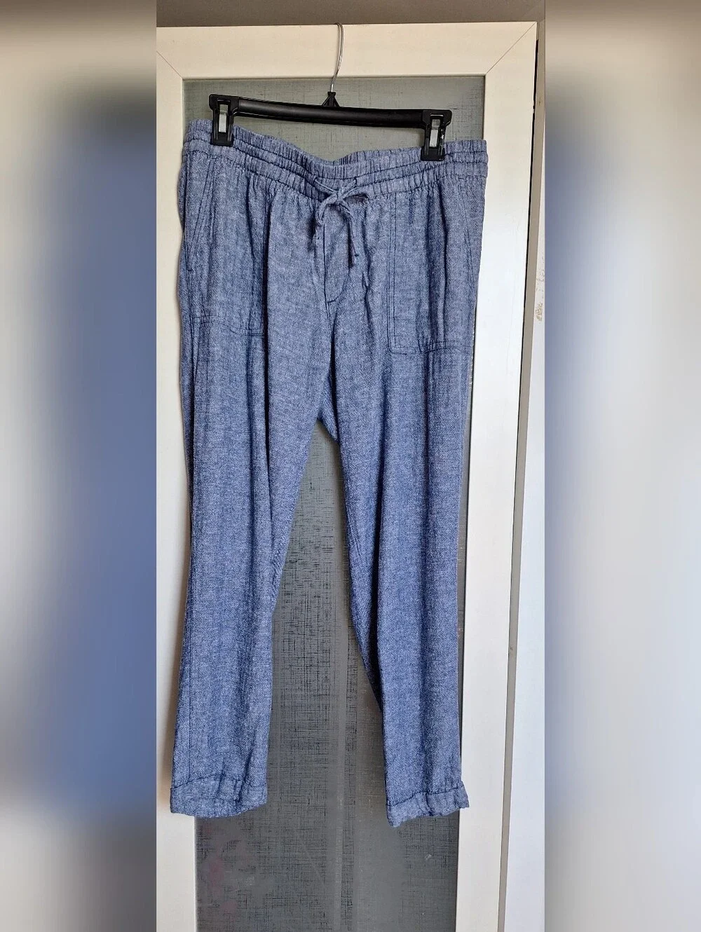 Old Navy M Linen Blend Pans Chambray Blue